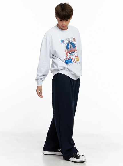 Men's Plaid Waistband Sweatpants IO502