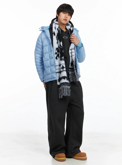 Men's Basic Logo Embroidered Fleece-Lined Sweatpants IJ512