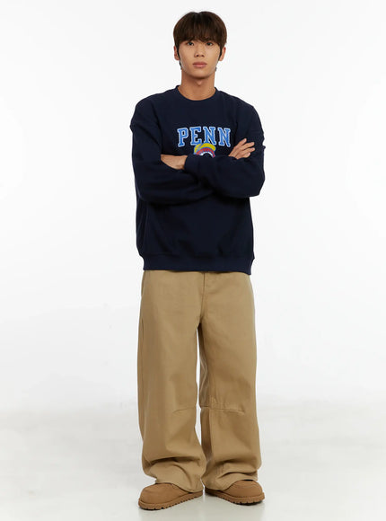 mens-curved-fit-beige-wide-leg-pants-id523