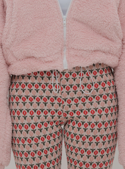 Floral Print Bootcut Pants BS-A27121102