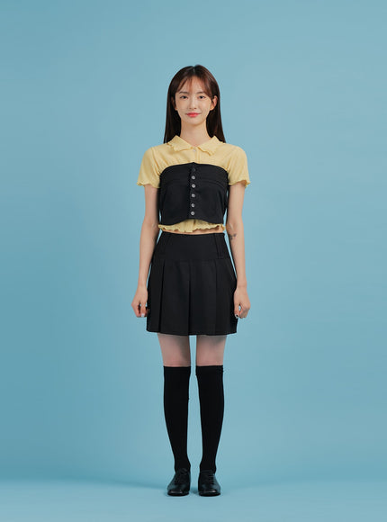 Basic Formal Pleated Mini Skirt BA27