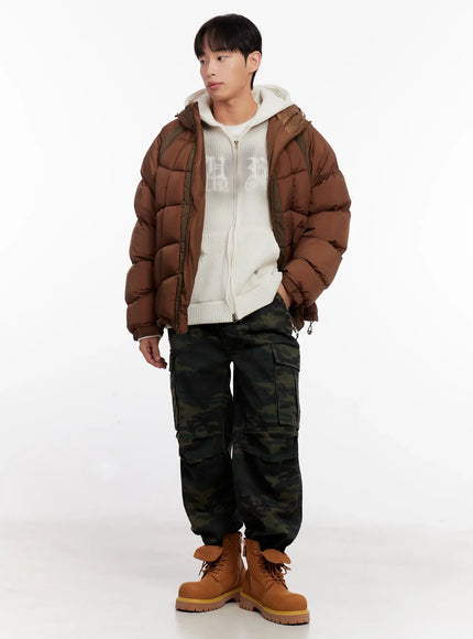 Men's Camo Parachute Cargo Pants IO523