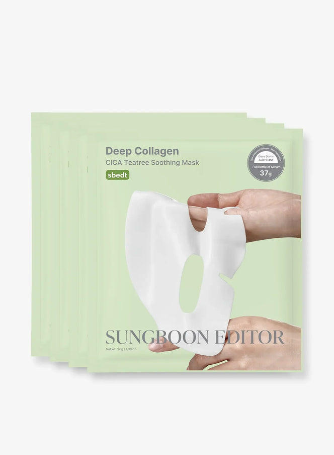 Deep Collagen Cica Teatree Soothing Mask (37g*4ea)