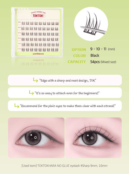 TOKTOKHARA No Glue Eyelash – Light (54pcs)