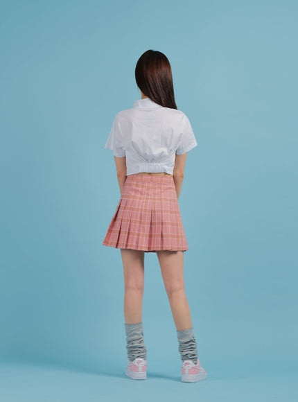 Plaid Pleated Tennis Skirt BA27