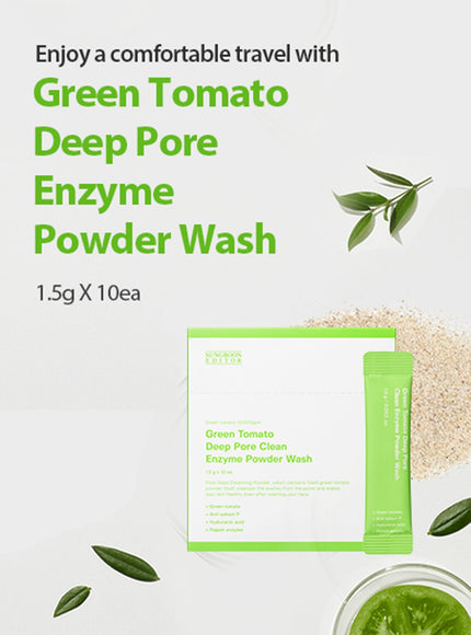 Green Tomato Deep Pore Clean Enzyme Powder Wash Travel Kit (1.5g*10ea)