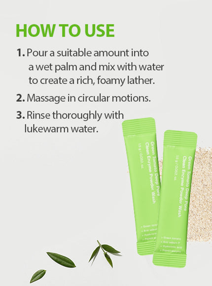 Green Tomato Deep Pore Clean Enzyme Powder Wash Travel Kit (1.5g*10ea)