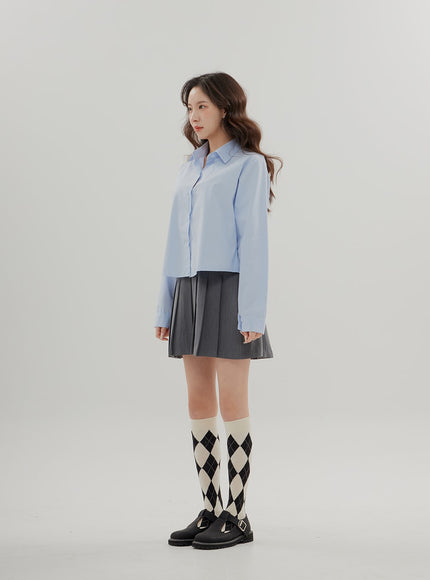 Cropped Long Sleeve Shirt B0802