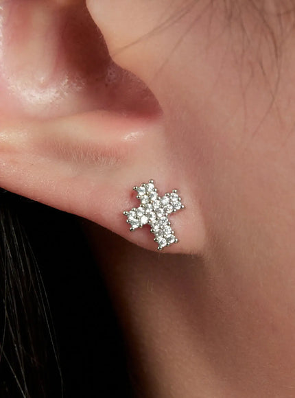 Classic Cross Stud Earrings IN528