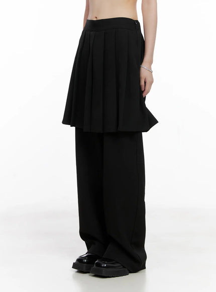 pleated-wrap-skirt-pants-cg515