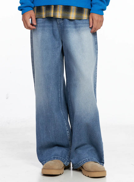 Men's Wide Leg Fit Denim Jeans IO417