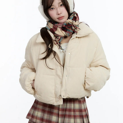 cozy-corduroy-puffer-jacket-cn512 / Light beige