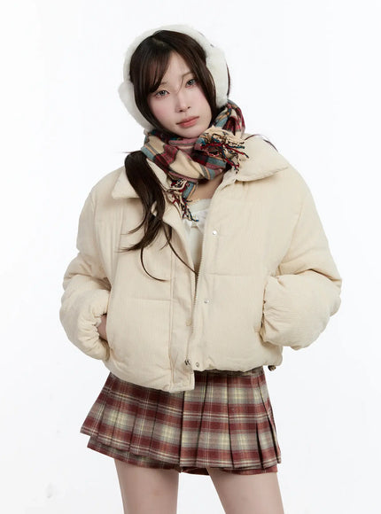 cozy-corduroy-puffer-jacket-cn512 / Light beige