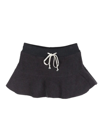 ruffle-flare-mini-skirt-cn527 / Dark gray