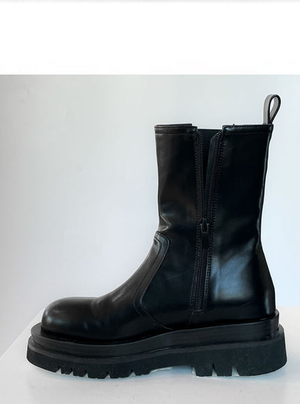 Elastic Gusset Ankle Zipper Boots CJ305