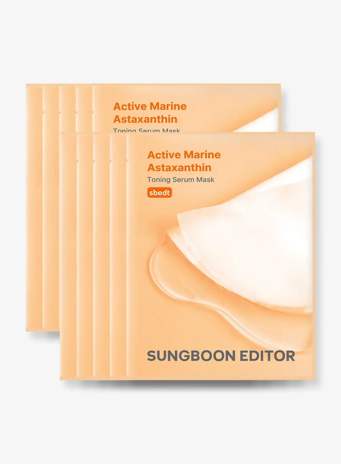 Active Marine Astaxanthin Toning Serum Mask Set (23ml*10pcs)