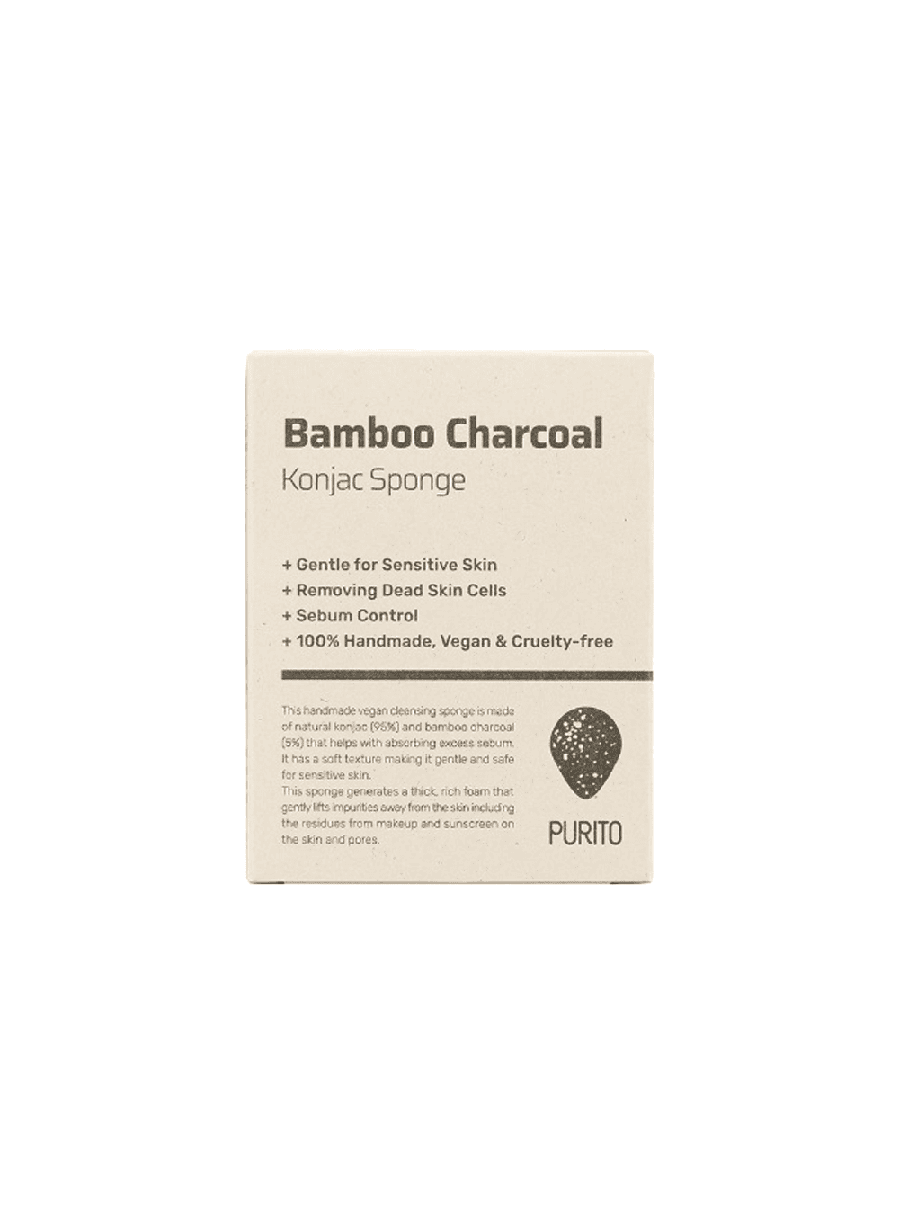 Bamboo Charcoal Konjac Sponge (7g)