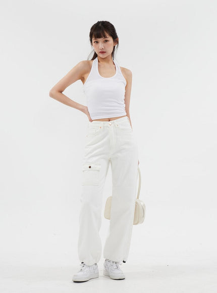 Basic Halterneck Tank Top CJj09