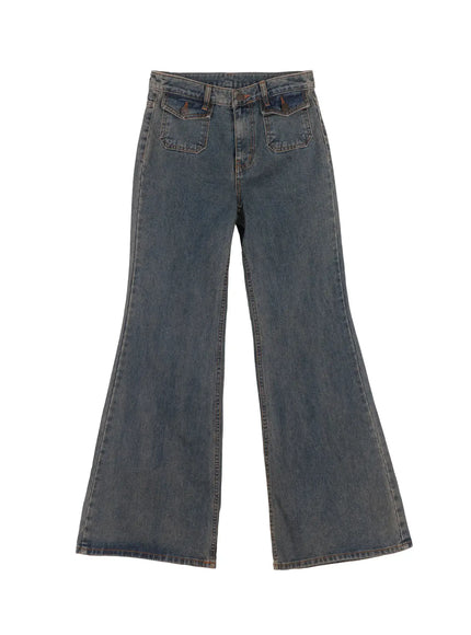 Rayne Washed Flared Jeans IS508