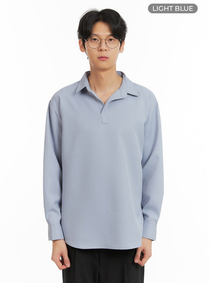 mens-solid-v-neck-long-sleeve-shirt-ia401