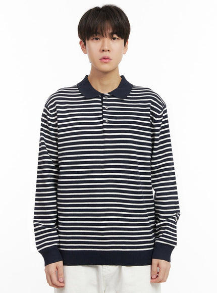 mens-striped-long-sleeve-polo-ij517