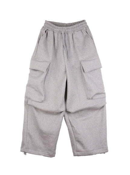 Warm Wide-Leg Cargo Sweatpants ID431