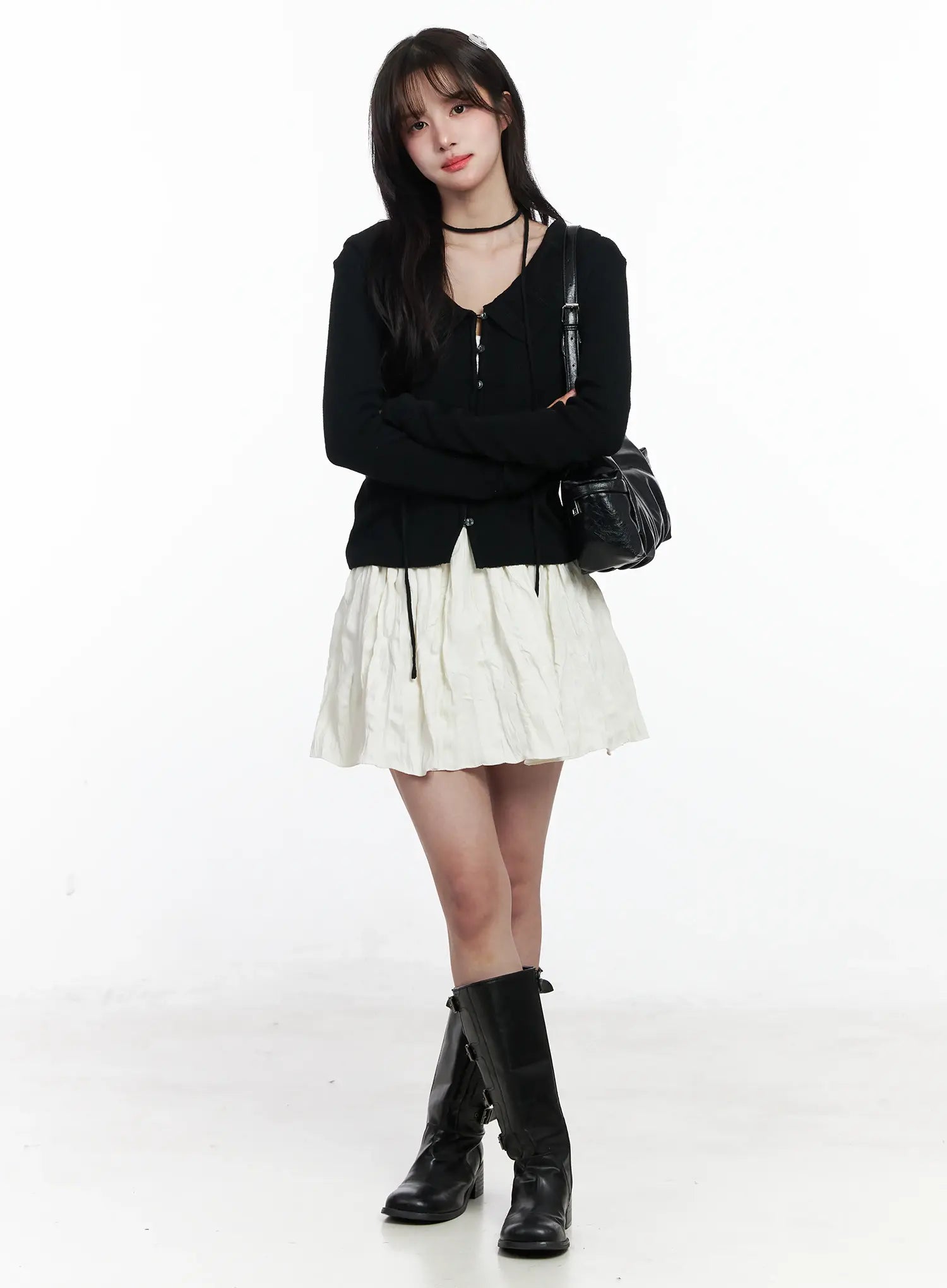 frilled-v-neck-cardigan-ij529