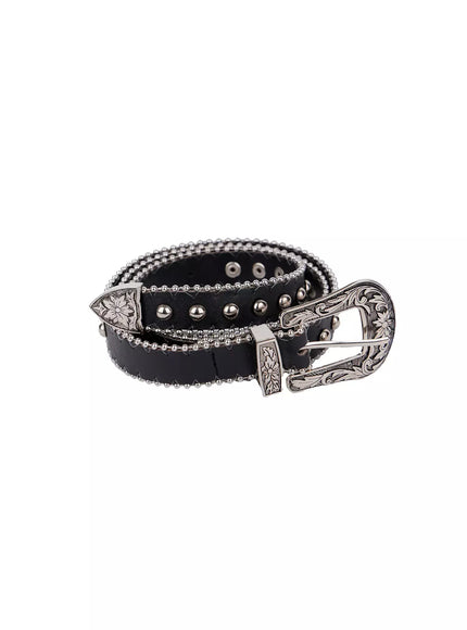 Vintage Studded Skinny Belt IN514