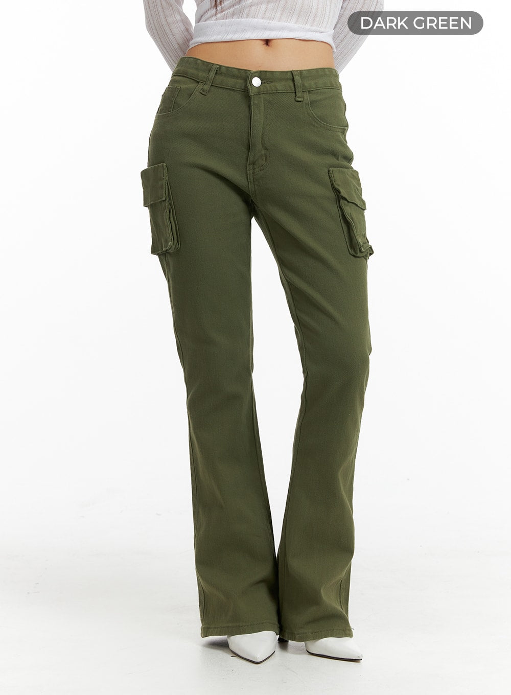 Mid Rise Boot Cut Cargo Pants — Saltwater Bay Boutique