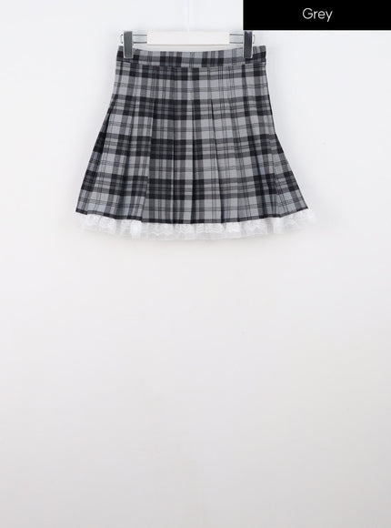 checkered-pleated-mini-skirt-is321