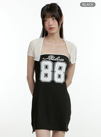 lettering-mini-dress-with-cardigan-cl426