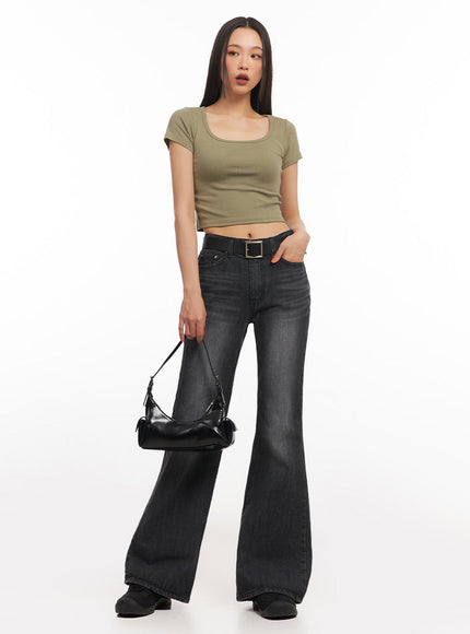 Square Neck Crop Tee IA504