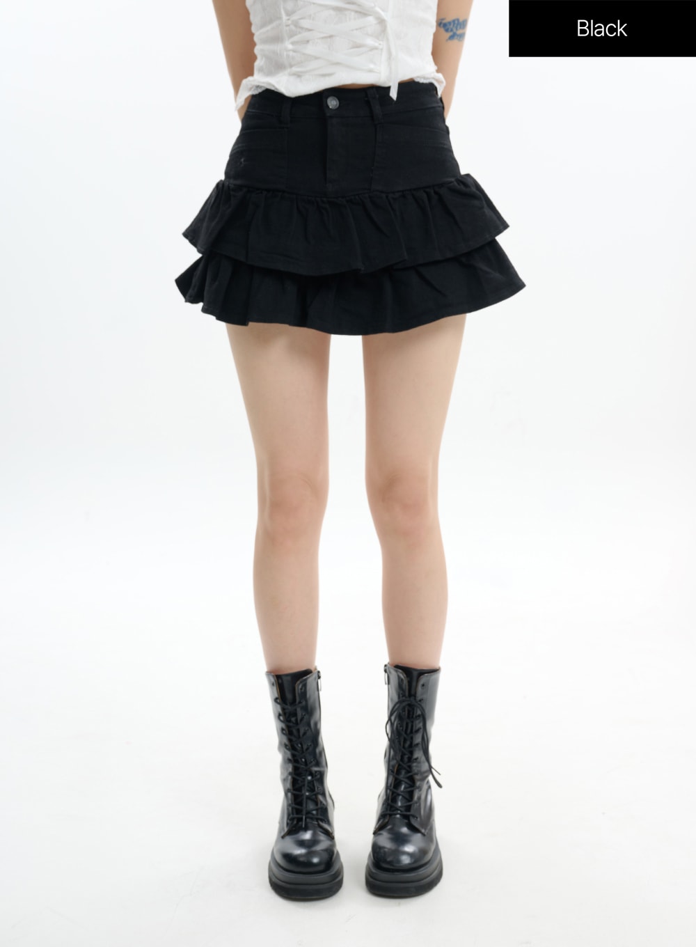 denim-fringe-layered-mini-skirt-if413