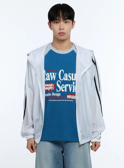 Men's Mesh Zip-Up Hoodie IG519