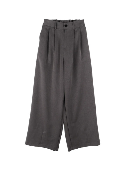Men's Pintuck Wide-Leg Trousers IS502