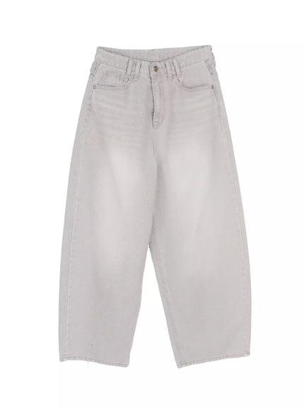 Cece Stone Washed Wide Leg Jeans IA508