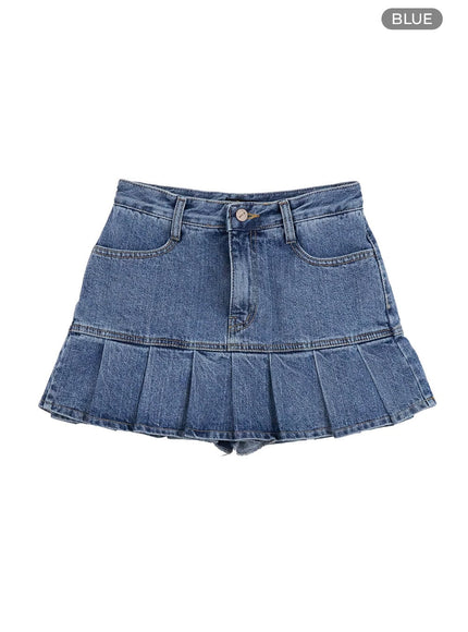 denim-pleated-mini-skirt-io409