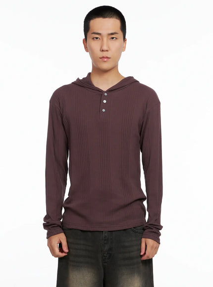 mens-henley-neck-long-sleeve-hoodie-is502