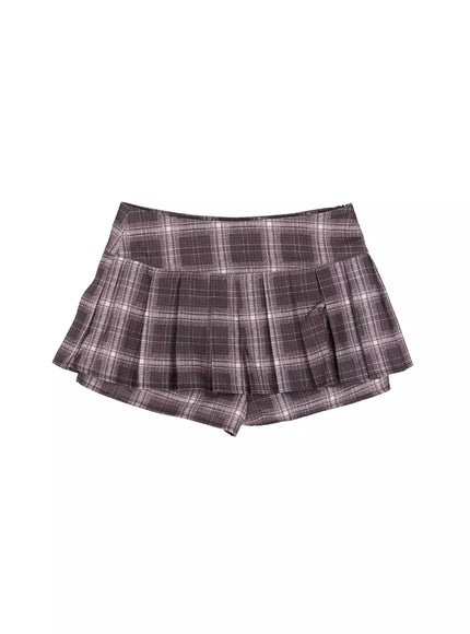 plaid-pleated-mini-skirt-iu524