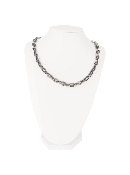mens-basic-chunky-chain-necklace / Black