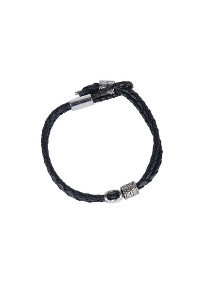 mens-braided-bracelet-il518 / Black