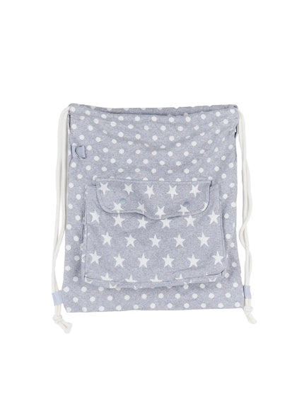 mens-star-print-drawstring-bag-il518 / Gray