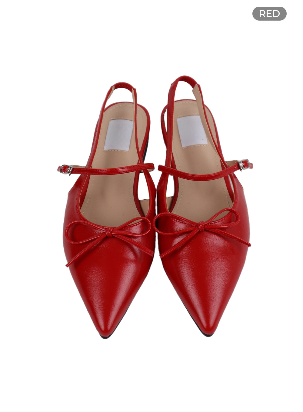 ribbon-flat-slingbacks-if423 / Red