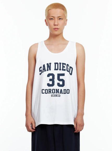 mens-san-diego-graphic-sleeveless-top-il514 / White