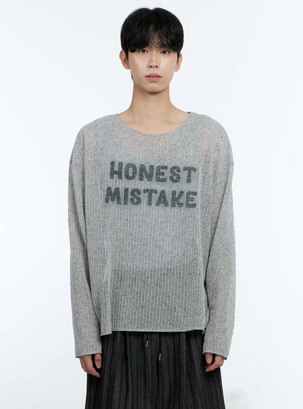 Men's Mesh Long Sleeve Graphic Top IG501