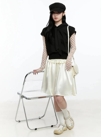 ribbon-detail-short-sleeve-hoodie-im519