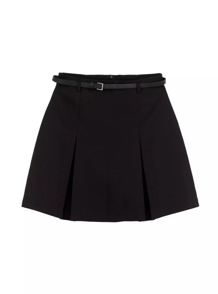 Pintuck Mini Skirt IJ508