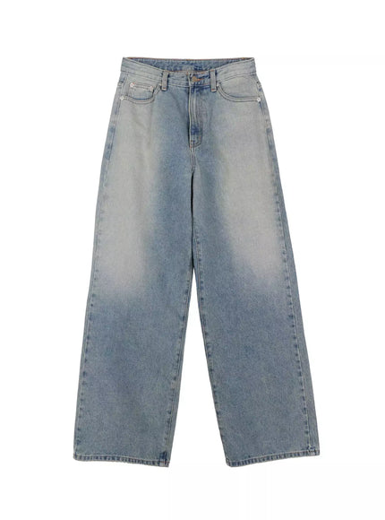 Elani Light Washed Wide Leg Jeans IS508