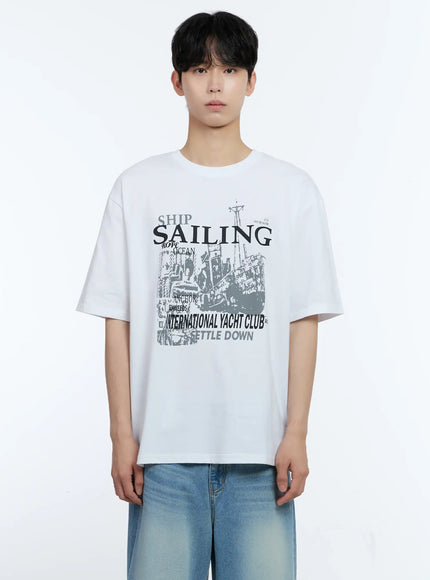 Men's Sailing Graphic T-Shirt IL529