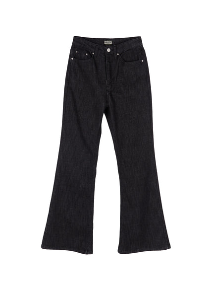 dohee-non-fade-contrast-stitch-bootcut-pants-iy511